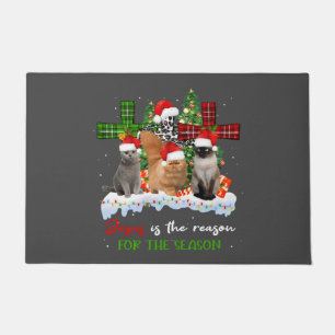 Katzen Jesus ist Grund für die Weihnachtsfeier häs Fußmatte