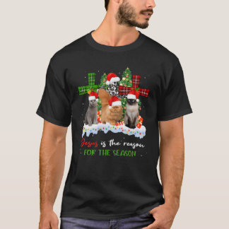 Katzen Jesus ist Grund für die Weihnachtsfeier häs T-Shirt
