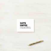 Katzen Kaffee Feminismus Post-it Klebezettel (Auf Schreibtisch)