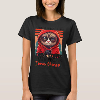 Katzen Kaffee Ich Das Ist Was Ich Tue Ich Trinke K T-Shirt