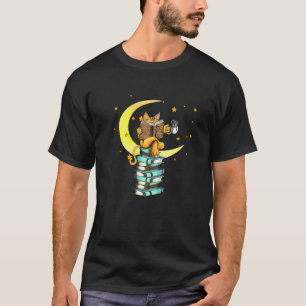 Katzen Kaffee Lesen Kat Bücher Lesen Stubenter Kit T-Shirt