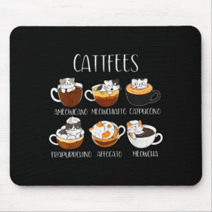 Katzen- & Kaffee-Liebhaber Lustiger Kaffeinspruch Mousepad