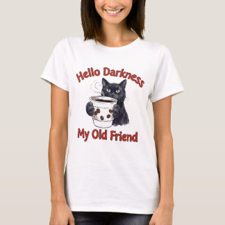 Katzen Kaffee Lustig Kaffeinsüchtiger T-Shirt