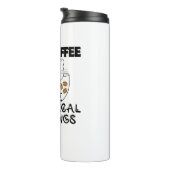 Katzen + Kaffee = Meowgical mornings.w Thermosbecher (Nach rechts gedreht)