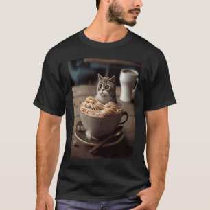 Katzen Kaffee Nudeln T-Shirt