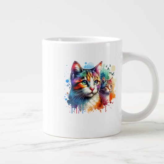 "Katzen" Kaffee/Tee-Tasse Jumbo-Tasse (Rechts)