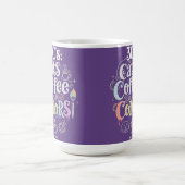 Katzen Kaffee und Farben Kaffeetasse (Mittel)