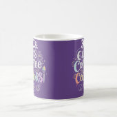 Katzen Kaffee und Farben Kaffeetasse (Mittel)