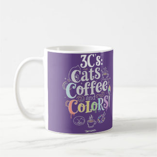Katzen Kaffee und Farben Kaffeetasse