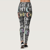 Katzen Kaffee und Farben Leggings (Rückseite)