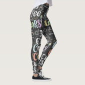 Katzen Kaffee und Farben Leggings (Rechts)