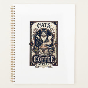 Katzen Kaffee Wiederholung Katze Kaffee Vintage Ve Planer