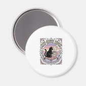 Katzen Kaffee Wiederholung Katze Tee Blätter Kaffe Magnet (Vorderseite/Rückseite)