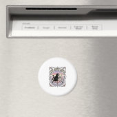 Katzen Kaffee Wiederholung Katze Tee Blätter Kaffe Magnet (In Situ (Geschirrspüler))
