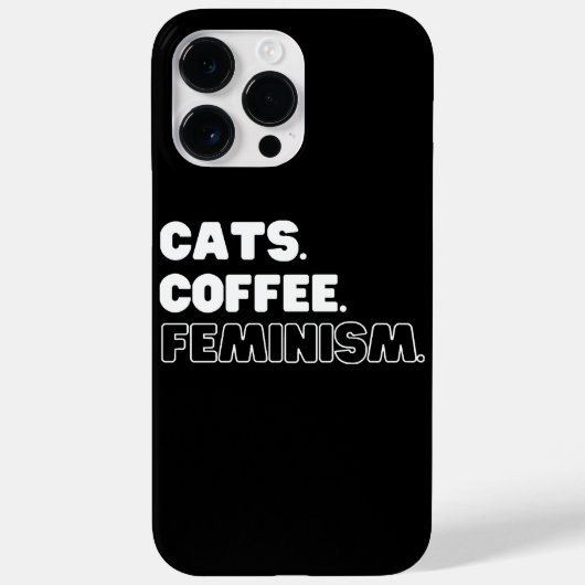 Katzen Kaffeefeminismus Case-Mate iPhone Hülle (Rückseite)