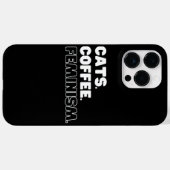 Katzen Kaffeefeminismus Case-Mate iPhone Hülle (Rückseite (Horizontal))