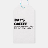 Katzen Kaffeefeminismus Geschenkanhänger (Rückseite)