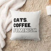 Katzen Kaffeefeminismus Kissen (Decke)