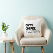 Katzen Kaffeefeminismus Kissen (Stuhl )