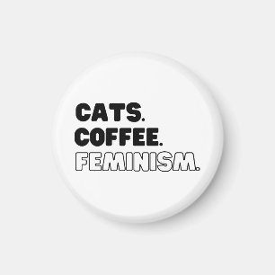 Katzen Kaffeefeminismus Magnet