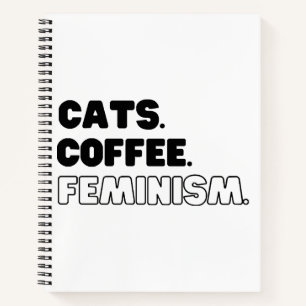 Katzen Kaffeefeminismus Notizblock