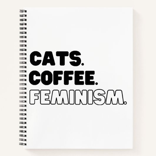 Katzen Kaffeefeminismus Notizblock (Vorderseite)