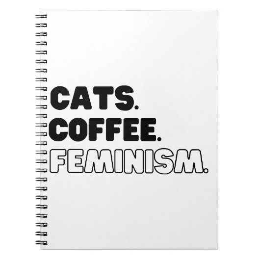 Katzen Kaffeefeminismus Notizblock (Vorderseite)