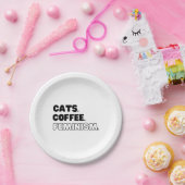 Katzen Kaffeefeminismus Pappteller (Party)