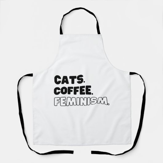 Katzen Kaffeefeminismus Schürze (Vorderseite)
