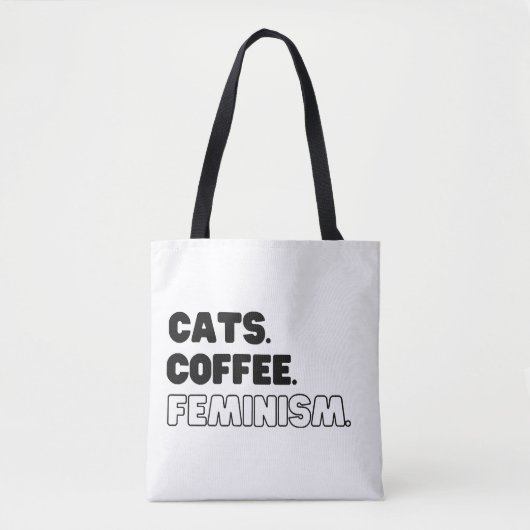 Katzen Kaffeefeminismus Tasche (Vorderseite)