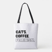 Katzen Kaffeefeminismus Tasche (Rückseite)