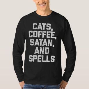 Katzen Kaffeesahne und Zauber Hexerei Gothic W T-Shirt