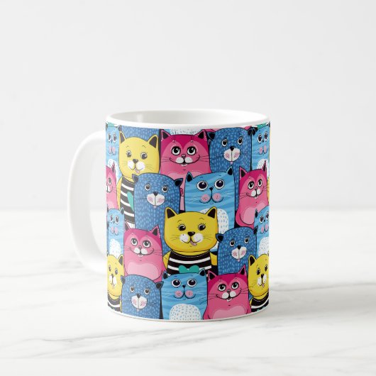 Katzen Kaffeetasse (Vorderseite Links)