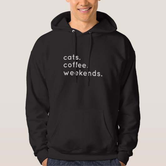 Katzen Kaffeewochen nennen mich Kat Hoodie (Vorderseite)
