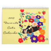 Katzen-Kalender 2019 durch Künstler Kalender (Titelbild)