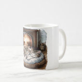 Katzen Kamin Weihnachten Kaffeetasse (VorderseiteRechts)