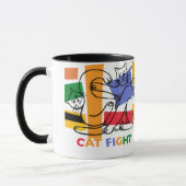 Katzen-Kampf-Tasse Tasse (Links)