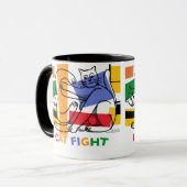 Katzen-Kampf-Tasse Tasse (Vorderseite Links)