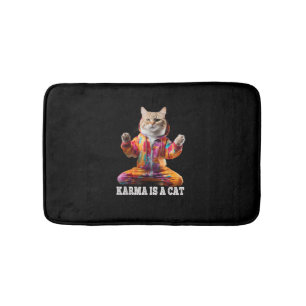 Katzen, Karma ist eine Katze, Yoga Sportkatze Badematte