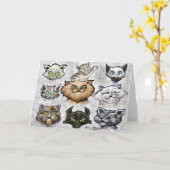 Katzen Karte (Gelbe Blume)