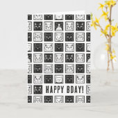 Katzen Karte (Gelbe Blume)