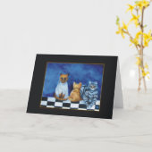 Katzen Karte (Gelbe Blume)