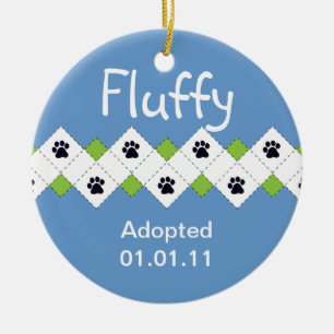 Katzen-/Kätzchen-Adoptions-Mitteilung Keramik Ornament