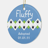 Katzen-/Kätzchen-Adoptions-Mitteilung Keramik Ornament (Links)
