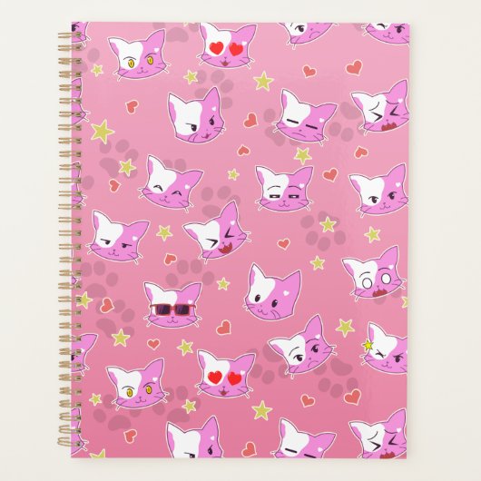 Katzen - Kätzchen - Comickatzen Muster Planer (Vorderseite)