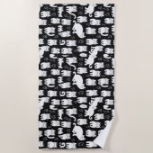 Katzen Kätzchen Kätzchen Nahtloses endloses Muster Strandtuch (Vorderseite)