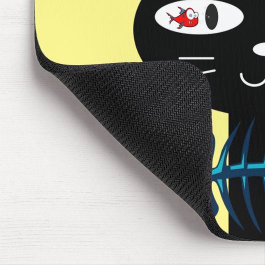 Katzen Kätzchen Maus Pad! Fischknochen Mousepad (Ecke)