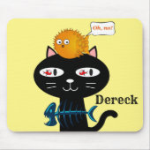 Katzen Kätzchen Maus Pad! Fischknochen Mousepad (Vorne)