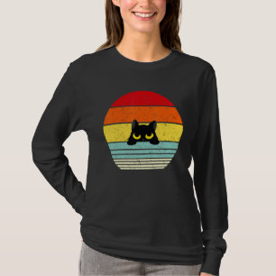 Katzen-Kätzchen-Meme Vintage Retro Sonnenuntergang T-Shirt