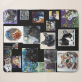 Katzen Kätzchen schwarz Sherpadecke (Vorderseite (Horizontal))